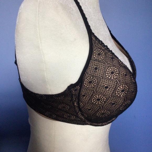 Luleh Black Padded Lace Bra - Picture 2 of 5